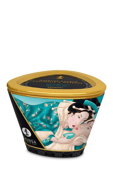 Свічка для масажу Shunga Massage Candle Island Blossoms із квітковим ароматом, 170 мл Sex Aura | Зображення 1