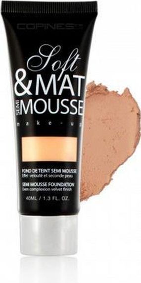 Тональный крем для лица мягкий и матовый Copines line Paris SOFT AND MATT SEMI MOUSSE 02 Beige Doré