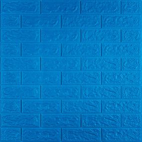 3D панель самоклеющаяся 700х770х5мм кирпич Синий (003-5) SW-00000154