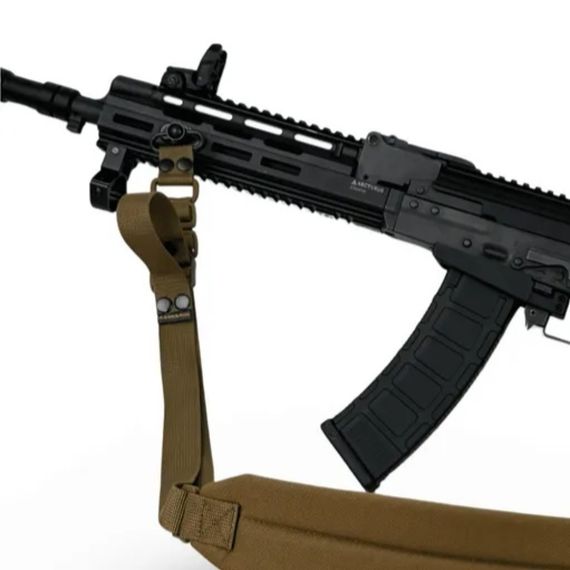 Ремінь двоточковий з широким наплічником  QD антабках для AR/АК койот | Зображення 2