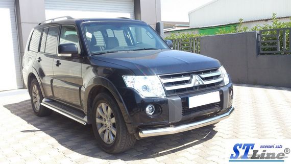 Передній захист ST008 (нерж.) для Mitsubishi Pajero Wagon III | Зображення 4