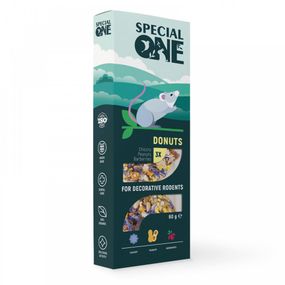 Ласощі Special One Пончики для декоративних гризунів цикорій арахіс барбарис 60 г