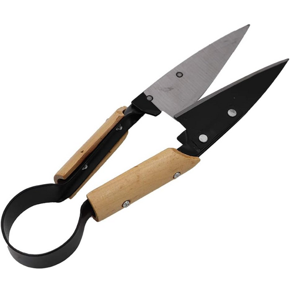 Металеві ножиці з дерев'яними ручками для стрижки шерсті овець і собак, сталеві леза | Зображення 6