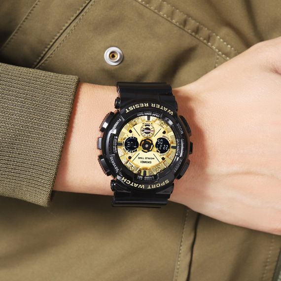 Годинник S2kmei 2118BKGD Black-Gold | Зображення 3