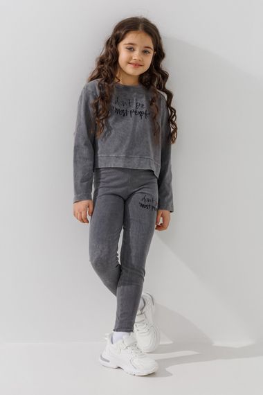 Костюм світшот+лосини для дівчинки Benini 251001 122 см Сірий shop (2000990934994)