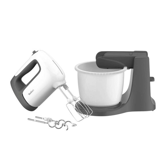 Міксер Tefal стаціонарний Prep'Mix+ Standbowl 500Вт, насадки-4, чаша-пластик, 2.5л, турборежим, біло-сірий (HT464138) | Зображення 9