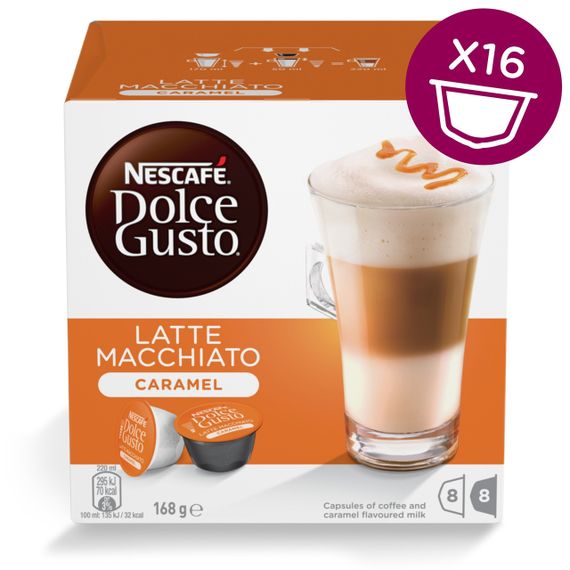 Кофе в капсулах NESCAFE Dolce Gusto Latte Macchiato Caramel 16 шт Нескафе Дольче Густо Карамель | Зображення 1