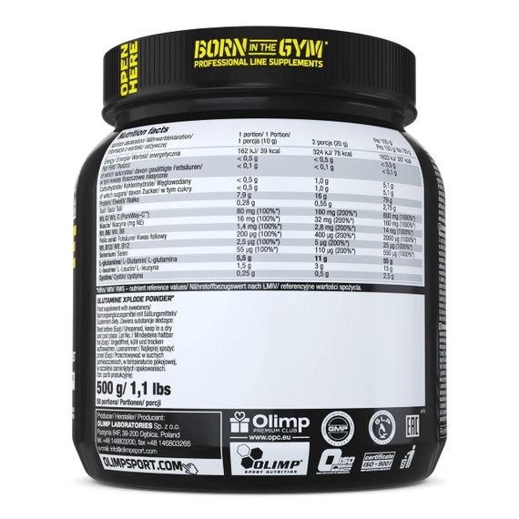 L-глутаміновий комплекс Olimp Glutamine Xplode (лимон) 500 g | Зображення 1