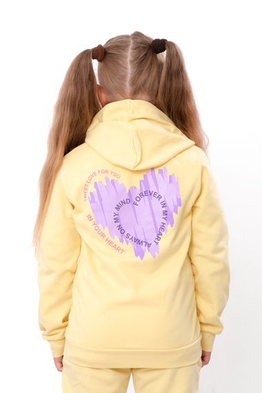 Утеплений спортивний костюм для дівчинки (худі на блискавці + штани з манжетами) Носи своє 110 Темно-жовтий (p-8334-212231) | Зображення 2