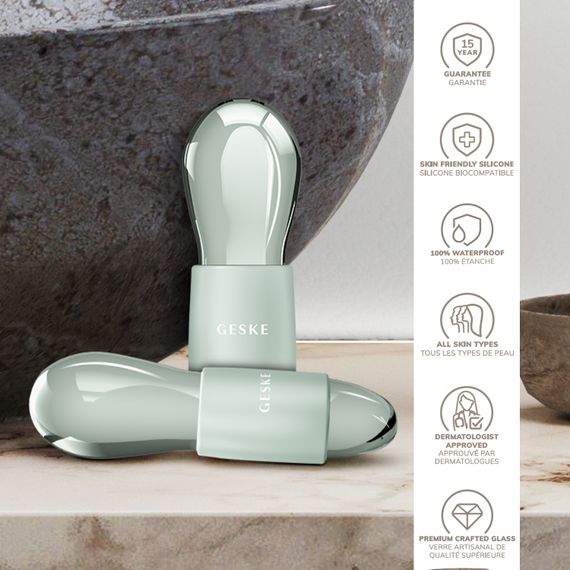 Подвійний масажер для очей GESKE Cool&Warm Duo Eye Massager 7в1 starlight, Зелений | Зображення 2