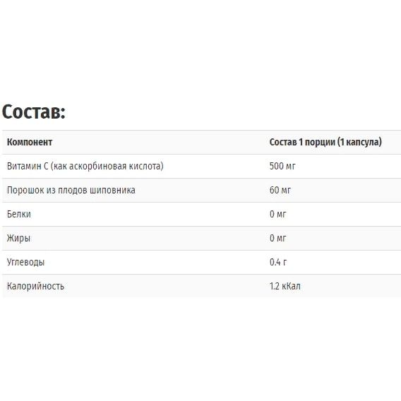 Витамин C Biotus Vitamin C 500 mg 100 Caps BIO-530173 | Зображення 1