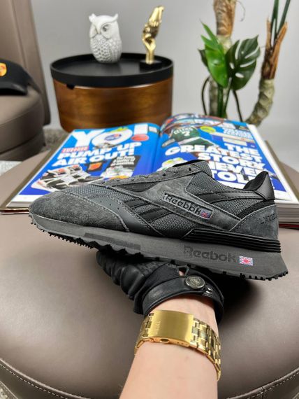 Мужские кроссовки замша  bok Classic LX2200 Dark Grey Black весна / літо / осінь A3651 46 | Зображення 4