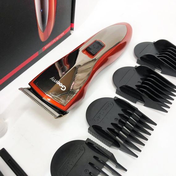 Машинка для стрижки від акб, Електрична машинка для стрижки побутова, Професійний тример з насадками HW-57 | Зображення 7