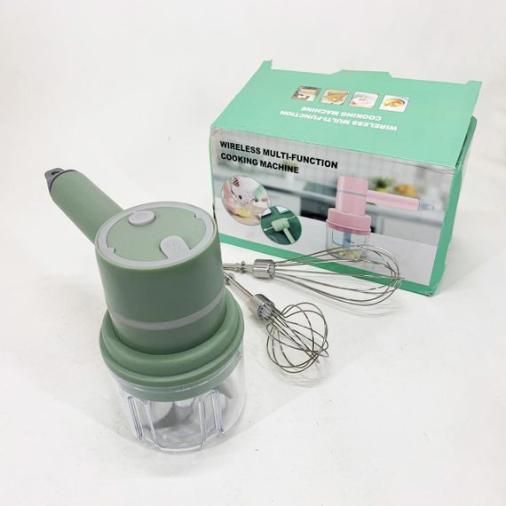 Ручний бездротовий міксер-подрібнювач 2 в 1. Колір: зелений TO-15 | Зображення 4