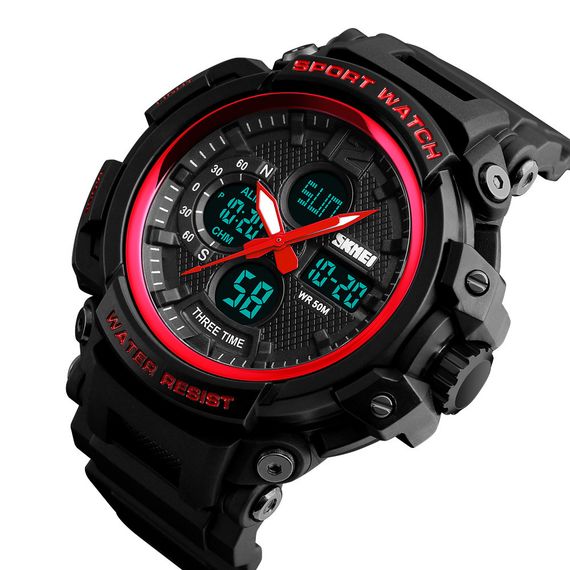 Skmei 1343 (1343RD) Black-Red SALE | Зображення 1