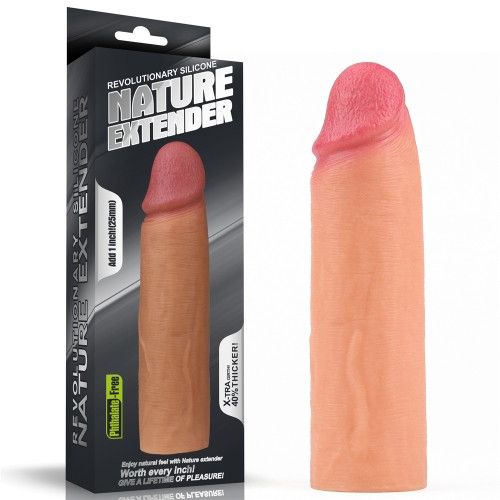 Насадка на член - Revolutionary Silicone Nature Extender Add 1" Flesh Sex Aura