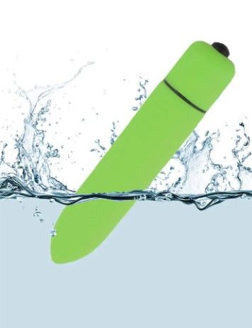 Компактный мини вибратор, ВиброПуля с 10 режимами вибрации зеленый sexstyle | Зображення 6