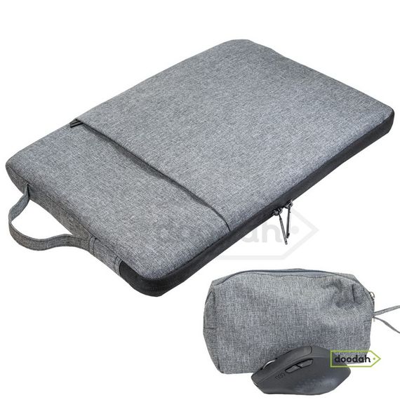 Чохол / сумка для ноутбука Taikesen 15.6" - 16" (DARK GREY) + сумка для аксесуарів