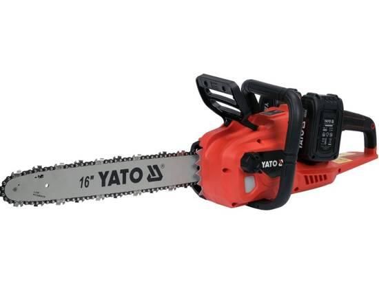 Пила ланцюгова акумуляторна YATO 36 В (2 x Li-Ion 18 В 4 АГод), шина- 16"/40 см, 56 ланок YT-828131