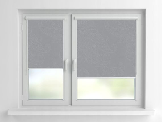 Рулонная штора Rolets Арабеска 2-2082-750 75x170 см закрытого типа Серебристая