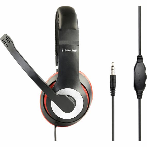 Навушники Gembird MHS-03-BKRD Black/Red (MHS-03-BKRD) | Зображення 1