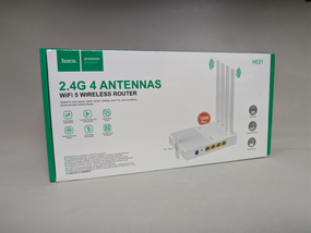 Маршрутизатор Hoco HI31 Wi‑Fi5 Router, двухдиапазонный Wi‑Fi роутер 1200 Мбит/с, 4 антенны, 1 WAN + 3 LAN