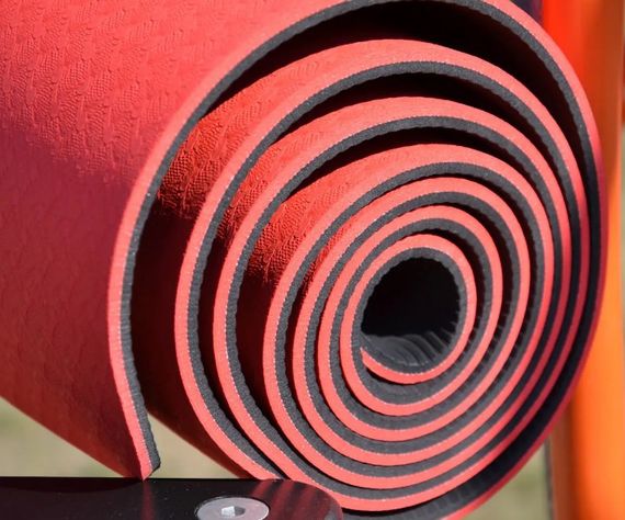 Килимок для йоги та фітнесу Power System PS-4060 TPE Yoga Mat Premium Red (183х61х0.6) (4060RD-0) | Зображення 2