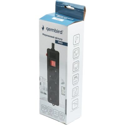 Сетевой фильтр питания Gembird SPG3-G-10B-PRO | Зображення 3