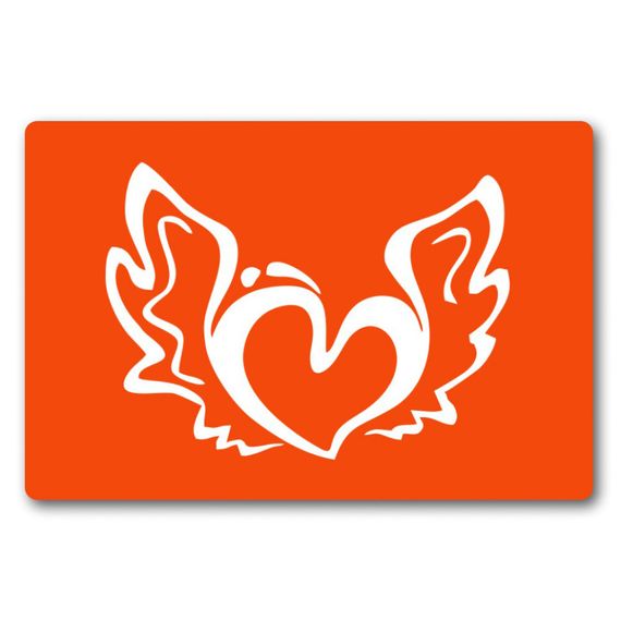 Трафарет для био-тату Сердечко с крыльями c114-15*20см, размер 15х20 см