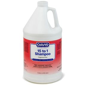 Davis 15 to 1 Shampoo Fragrance-Free дэвис 1:15 шампунь без запаха для собак і котів, концентрат 3,8