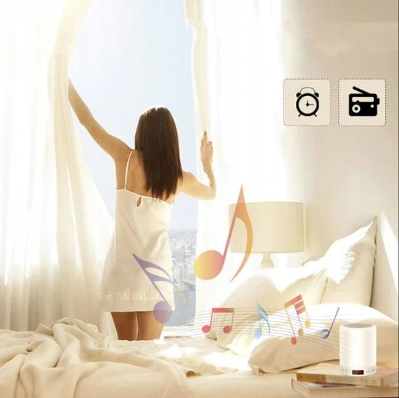 Світильник нічник сервісний акумуляторний S66+ з блютузом колонкою, скоба, FM-радіо, будильник, TF-card, AUX | Зображення 7