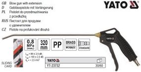 Пістолет пневматичний продувальний YATO з соплом l=320 мм, Ø=1/4", для тиску - 0.8 MPa YATO-23732
