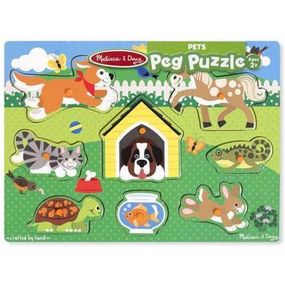 Развивающая игрушка Melissa&amp;Doug Рамка-вкладыш Домашние животные 8 эл (MD19053)