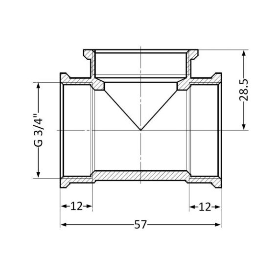 Тройник Thermo Alliance Standart 3/4" ВР SD41120 | Зображення 1