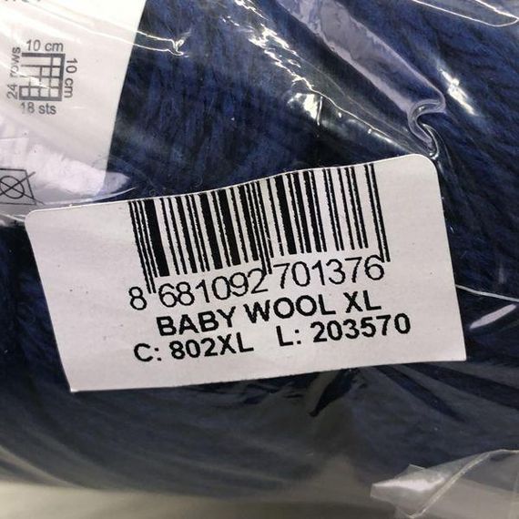 Пряжа Gazzal – Baby Wool XL колір 802 Синій | Зображення 2