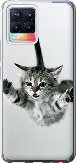 Чехол на Realme 8 Летящий котёнок "2322u-2303-17620"