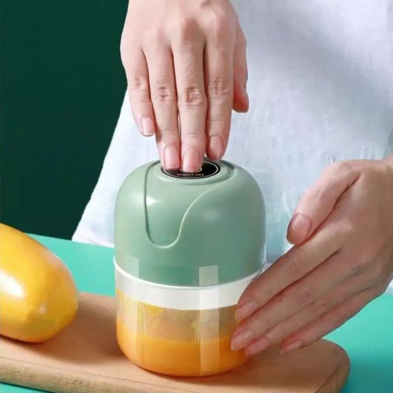 Акумуляторний міні подрібнювач для продуктів 250мл, з USB / Кухонний міні блендер для овочів | Зображення 1