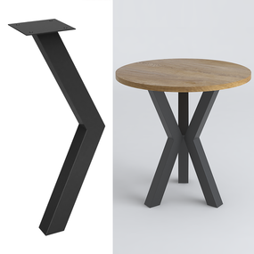 Ножка для журнального стола из металла 176×100mm, H=450mm