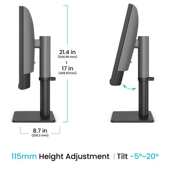 TFT 27" BenQ PD2706QN, QHD, IPS, HDMI, DP, USB-C, HAS, Pivot, колонки, темно сірий | Зображення 7
