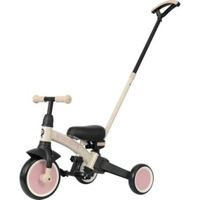 Детский велосипед QPlay Stager 3 в 1 з ручкою, біговел, Beige-Pink (T80STAGERBeigePink)