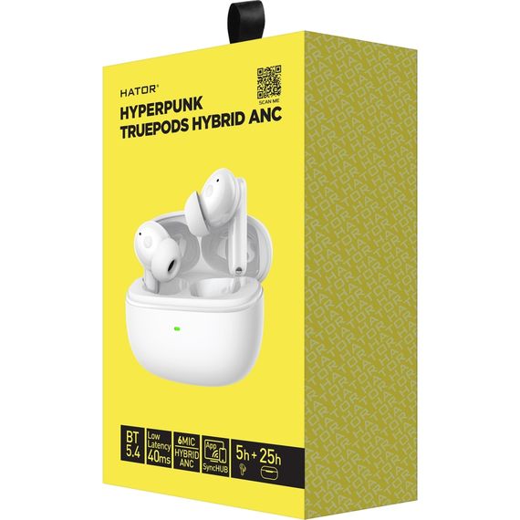 Навушники Hator Truepods Hybrid ANC White (HTA432) | Зображення 4