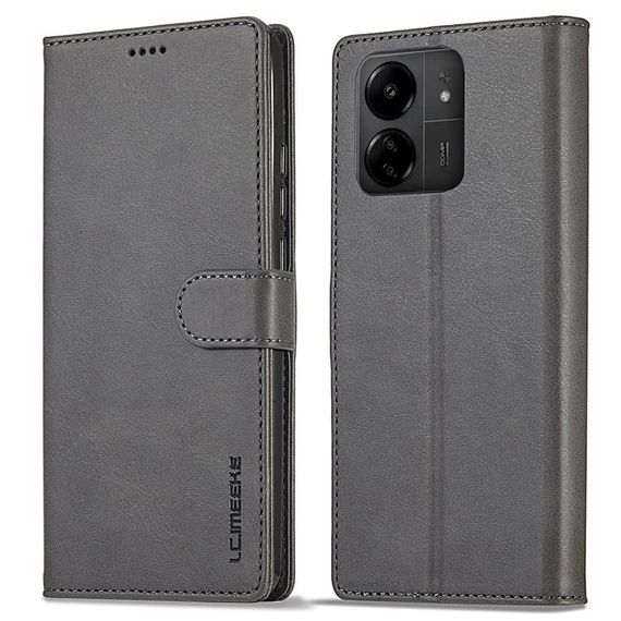 Чохол книжка iMeeke для Xiaomi Redmi 13C колір Сірий | Зображення 1