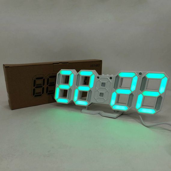 Годинник електронний настільний LY-1089 LED, Настільний електронний годинник з великими цифрами, CD-560 Лід годинник | Зображення 4
