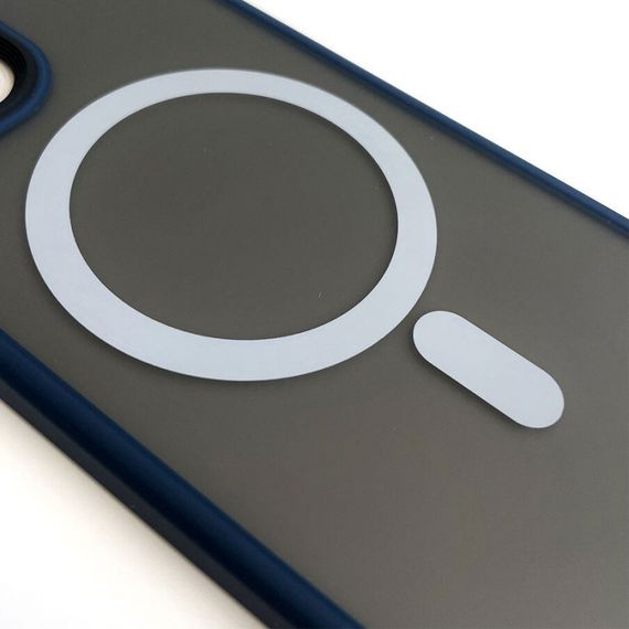 TPU+PC чехол Metal Buttons with MagSafe для Apple iPhone 12 Pro Max (6.7") Синий | Зображення 2