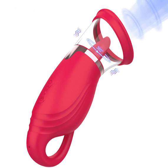 Вакуумный стимулятор с язычком - Licking Tongue Suction Vibrator Erospace Sweet Play A18 Sex Aura | Зображення 4
