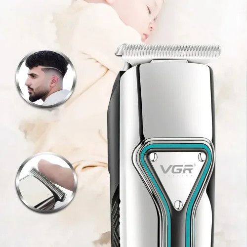 Машинка для стрижки VGR V-008 аккумуляторная USB ∙ Триммер для волос, бороды и усов с LED-дисплеем и съемными насадками | Зображення 4
