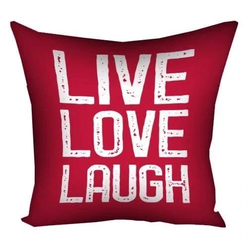Подушка габардинова з принтом Live love laugh 30x30 см (3P_19L029)