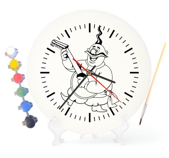 Детский набор для творчества часы раскраска Казак 30 см (Г0203)