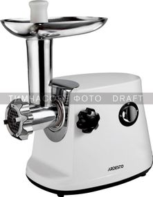 М'ясорубка ARDESTO, 1700Вт, продук.-1.6кг/хв, 3 решітки + для ковб., кеббе, 3 терки, пластик, біло-сріблястий (MGA-1750R)