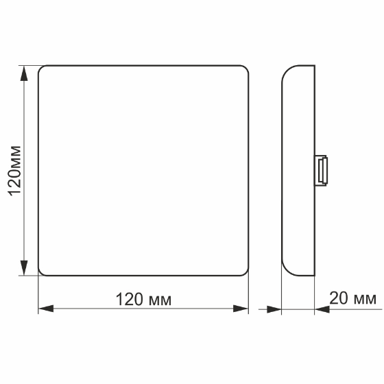 LED Світильник безрамковий квадратний 15W 4100К 220V VL-DLFS-154 Videx | Зображення 1